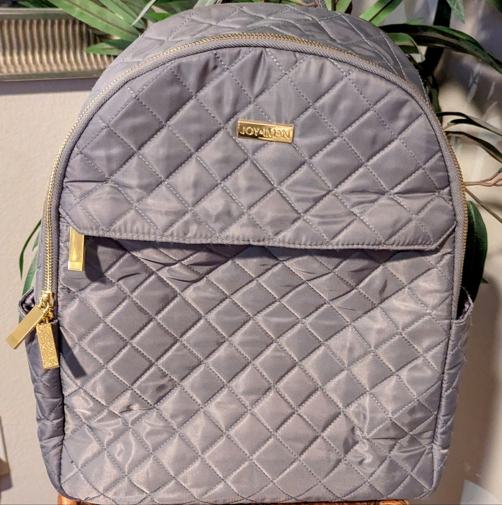 Joy & Iman Quilted Gray Backpack
